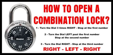 how to unlock combination lock.